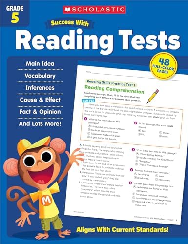 Amazon.com: Scholastic Success with Reading Tests Grade 4 Workbook